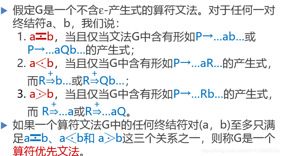 算符优先文法